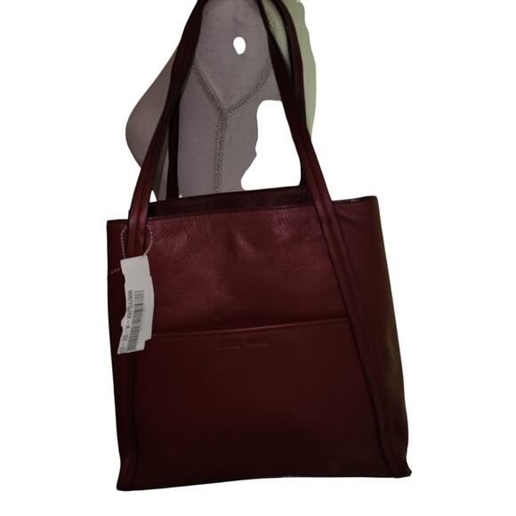 COLE HAAN EUC LRG RED LEATHER TOTE BAG. .. - Picture 2 of 9